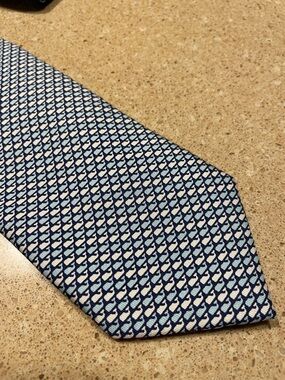 Vineyard Vines Navy and Light Blue Micro Whale Tie